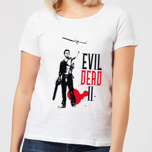 Evil Dead 2 Ash Silhouette Women's T-Shirt - White