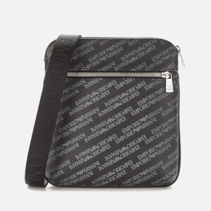 Emporio Armani Men's Large Logo Cross Body Bag Pu - Black