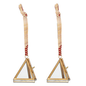 Nkuku Tiny Kiko Triangular Decorations - Antique Brass (Set of 2)