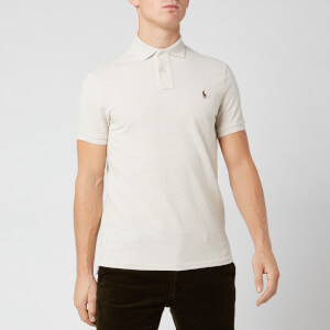 Polo Ralph Lauren Men's Custom Fit Basic Mesh Polo Shirt - American Heather Beige