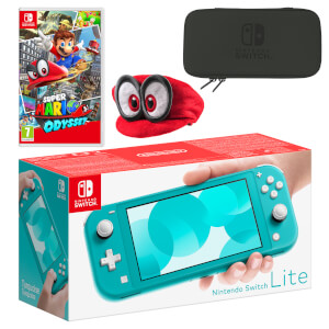 Nintendo Switch Lite (Turquoise) Super Mario Odyssey Pack