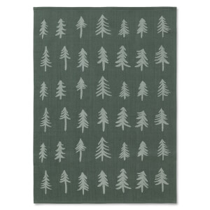 Ferm Living Christmas Tea Towel - Dark Green