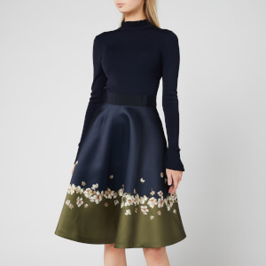 Ted Baker Women's Lotis Pearl Printed Full Skirted Dress - Dark Blue