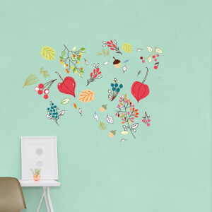 Woodland Leaves Scatter Wall Art Sticker Pack