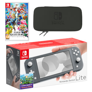 Nintendo Switch Lite (Grey) Super Smash Bros. Ultimate Pack