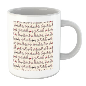 Bicycle Pattern Textured Background Mug