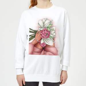Flowers Women's Sweatshirt - White