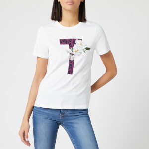 Ted Baker Women's Delilai Wilderness Logo Short Sleeve Tshirt - White