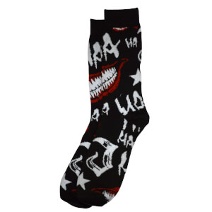 DC Comics The Joker 'Ha Ha Ha' Crew Socks - Black