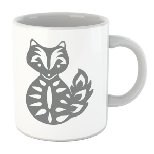 Folk Silhouette Fox Cutout Mug