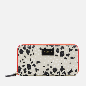 Radley Women's Leopard Oilskin Large Zip Around Matinee Purse - Aluminium