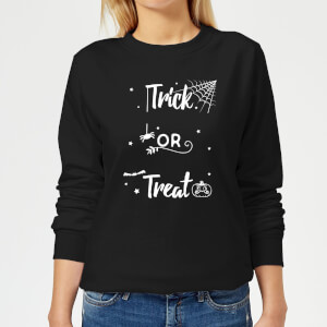 Trick Or Treat Spider Women's Sweatshirt - Black