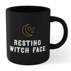 Resting Witch Face Mug - Black