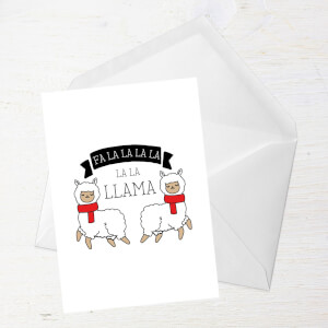 Fa La La La La La Llama Greetings Card