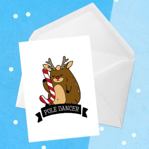 Pole Dancer Greetings Card