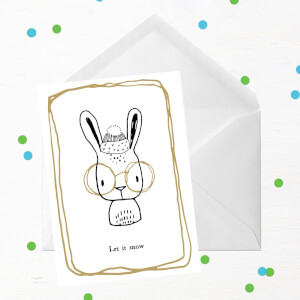 Let It Snow Rabbit Greetings Card