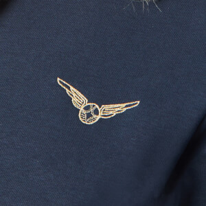 Harry Potter Golden Snitch Unisex Embroidered Hoodie - Navy