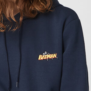 DC Batman Unisex Embroidered Hoodie - Navy