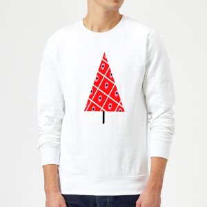 Spotty Christmas Tree Sweatshirt - White
