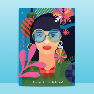Abstract Dress Up For The Holidays! Greetings Card