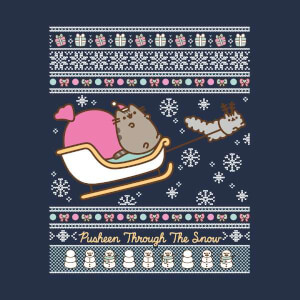 Pusheen Core Pusheen Through The Snow Christmas Sweatshirt - Navy