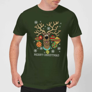 Scooby Doo Men's Christmas T-Shirt - Forest Green