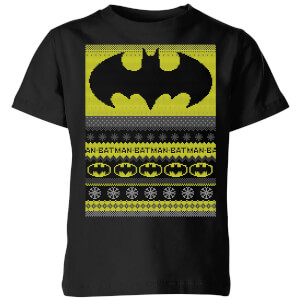 Batman Kids' Christmas T-Shirt - Black