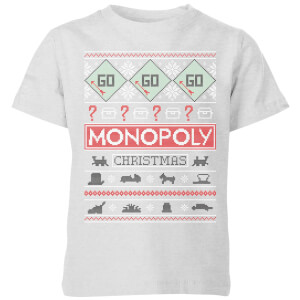 Monopoly Kids' Christmas T-Shirt - Grey