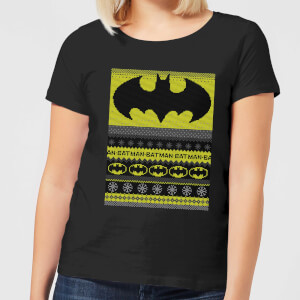 Batman Women's Christmas T-Shirt - Black