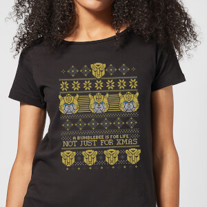 Bumblebee Classic Ugly Knit Women's Christmas T-Shirt - Black