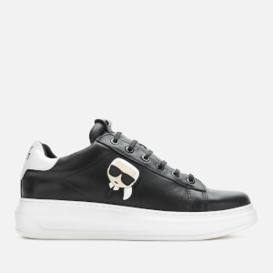 Karl Lagerfeld Men's Kapri Karl Ikonic 3D Lace Leather Trainers - Black