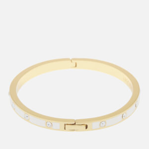 Kate Spade New York Women's Enamel Stone Hinged Bangle - Gold
