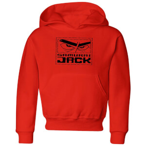 Samurai Jack Stylised Logo Kids' Hoodie - Red