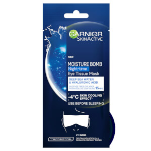 Garnier Moisture Bomb Deep Sea Water & Hyaluronic Acid Night-Time Eye Tissue Mask 6g