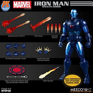 Mezco One:12 Collective Marvel Iron Man Stealth Armor Suit Figure - Previews Exclusive