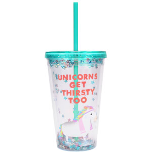 Jolly Awesome Thirsty Unicorns Cup & Straw
