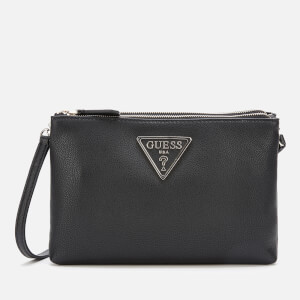 Guess Women's Michy Mini Double Zip Cross Body Bag - Black