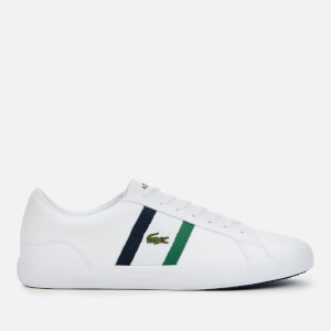 Lacoste Men's Lerond 119 3 Leather Low Top Trainers - White/Navy