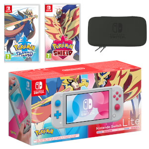 Nintendo Switch Lite (Zacian & Zamazenta Edition) Pokémon Sword and Pokémon Shield Double Pack