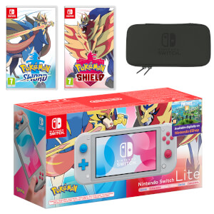 Nintendo Switch Lite (Zacian & Zamazenta Edition) Pokémon Sword and Pokémon Shield Double Pack