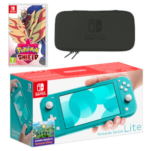 Nintendo Switch Lite (Turquoise) Pokémon Shield Pack