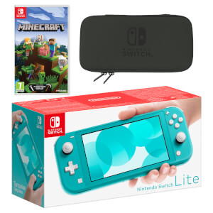 Nintendo Switch Lite (Turquoise) Minecraft Pack