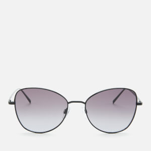 DKNY Women's Cat Eye Metal Frame Sunglasses - Black