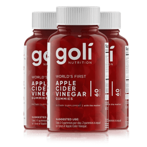 3 Bottles of Goli Apple Cider Vinegar Gummies Bundle