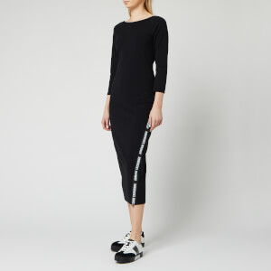Armani Exchange Women's Long Sleeve Midi Dress - Black