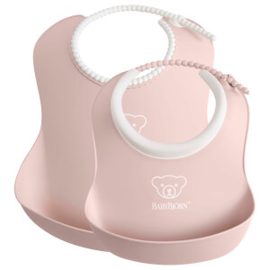 BABYBJÖRN Baby Feeding Bib - Pink (2 Pack)