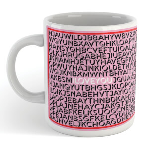 I Love You Word Search Mug