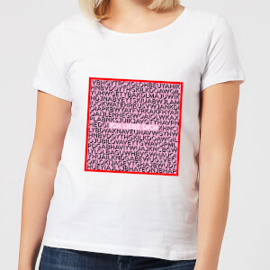 Ich Liebe Dich Word Search Frauen T-Shirt - Weiss