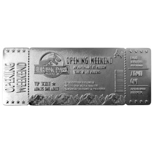 Jurassic Park Silver Plated Entrance Ticket Replica - Limited Edition