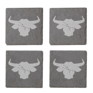 Taurus Engraved Slate Coaster Set